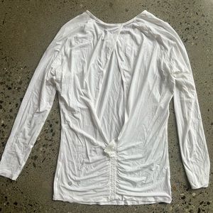White long sleeve Lulu Lemon active wear, size 4